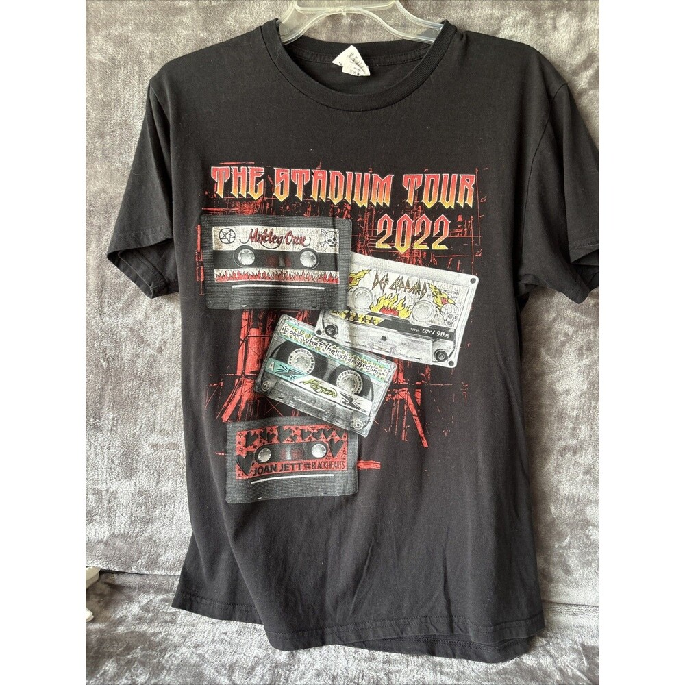 Stadium Tour 2022 Tshirt Def Leppard Motley Crue Poison Joan Jett Men Medium